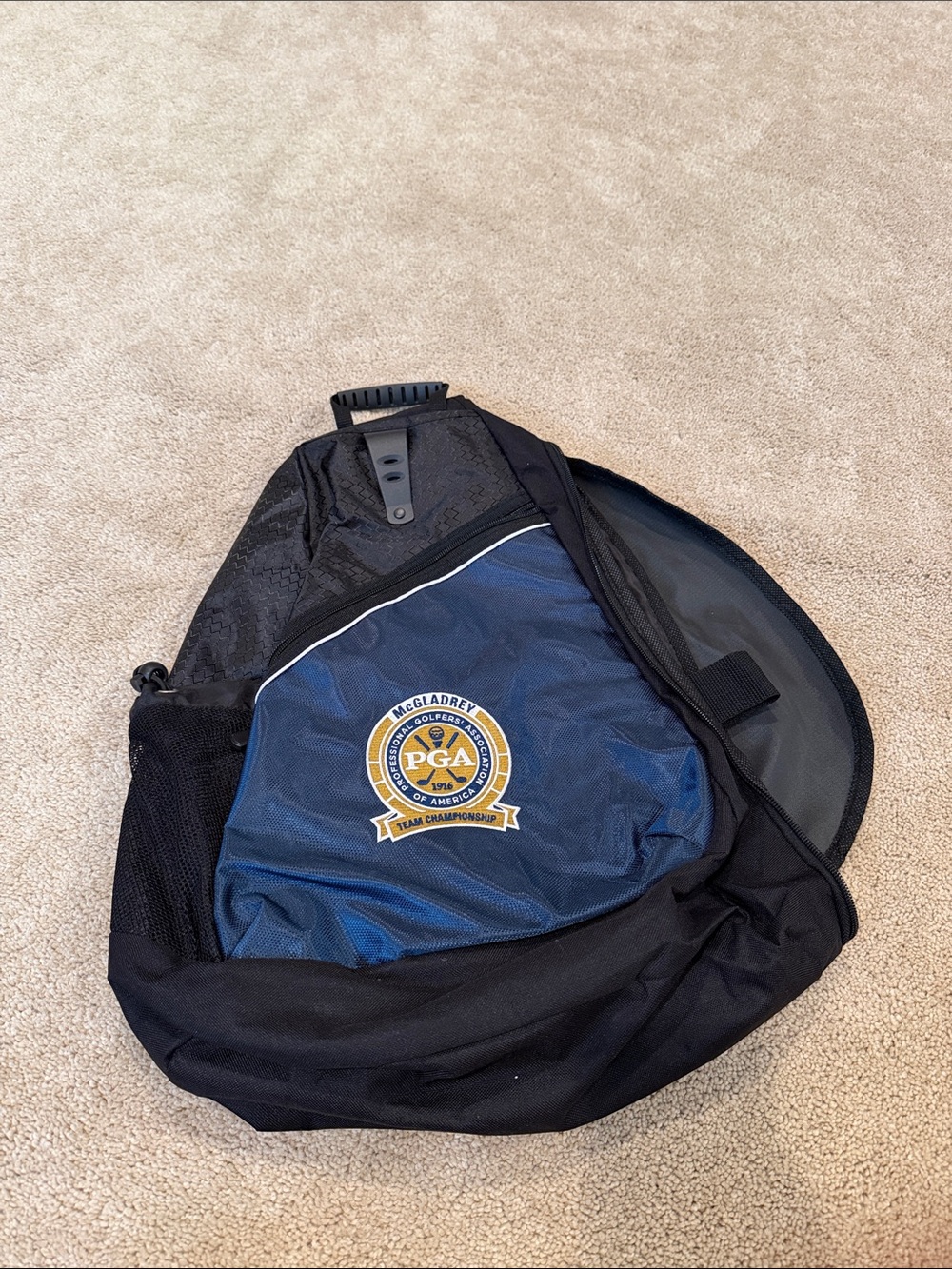 Team Championship Blue and Black Sling Bag